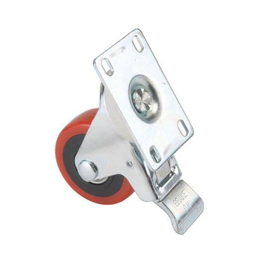 5 HD Caster - Double Locking - Swiveling - 4 Hole Mounting Plate